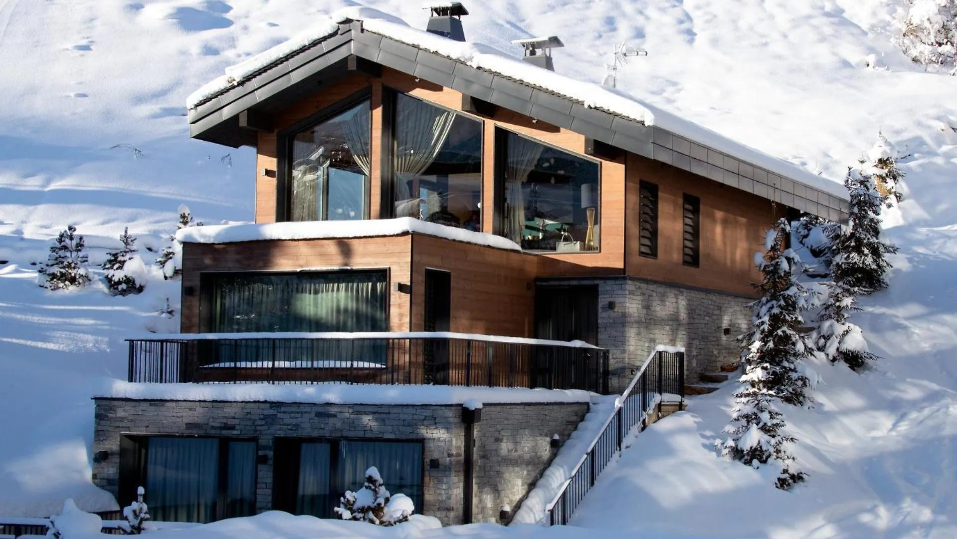 New Modern Chalet With Skis On Saint-Bon-Tarentaise France